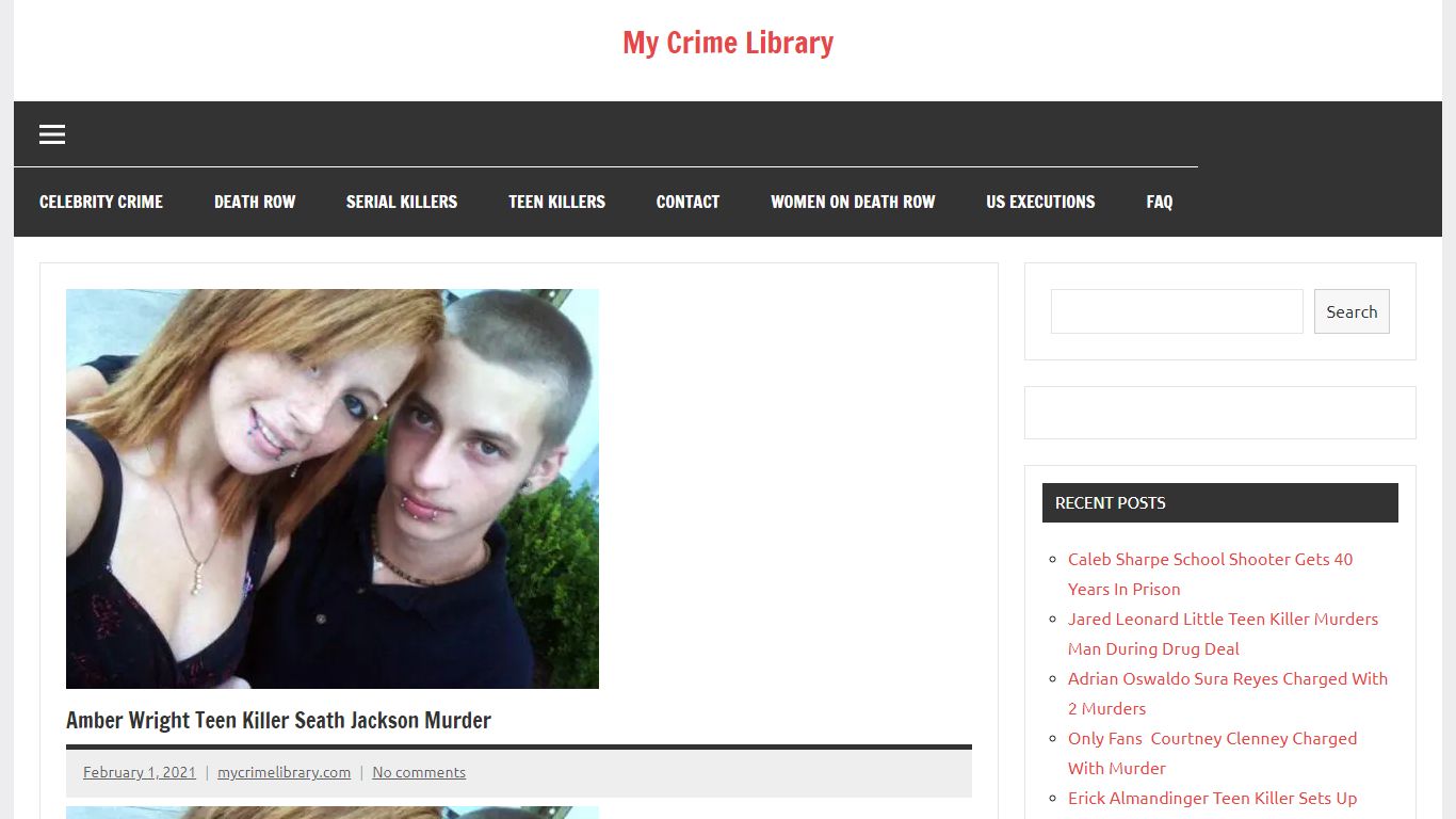 Amber Wright Teen Killer Seath Jackson Murder - My Crime Library